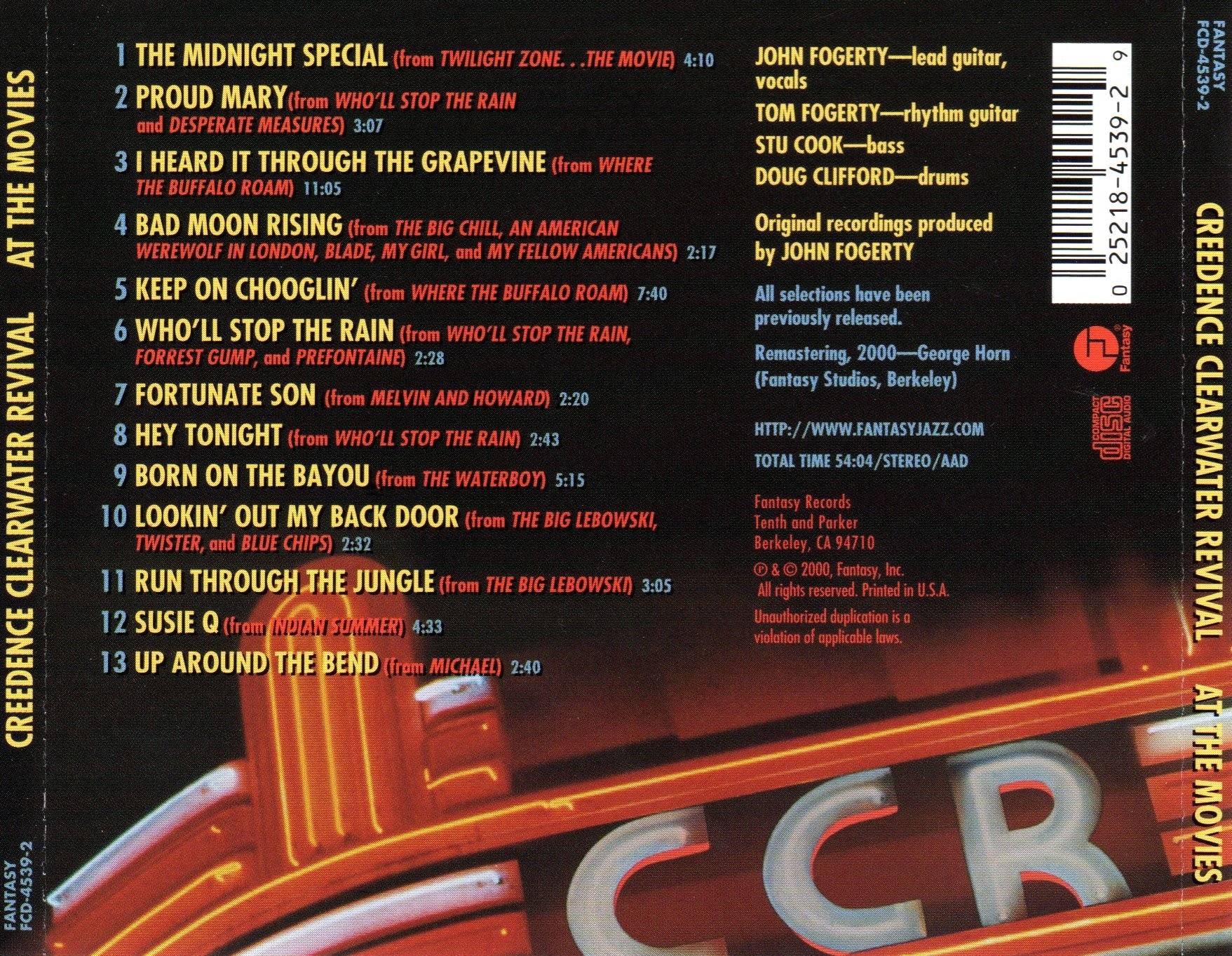 Creedence Clearwater Revival At The Movies : Back